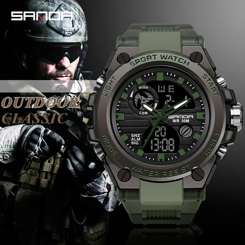 SANDA Shockproof Watch – Relógio Masculino.