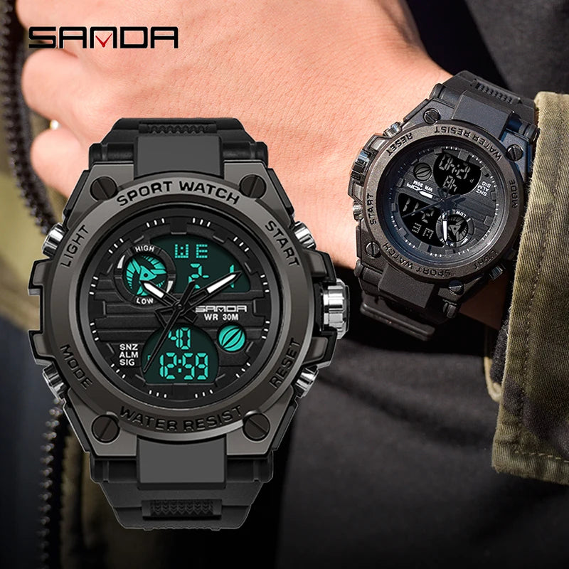 SANDA Shockproof Watch – Relógio Masculino.