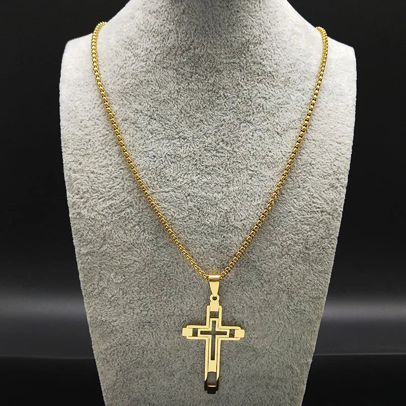 Steel Cross Choker – Colar Unissex.