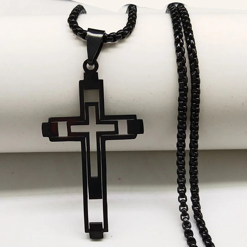 Steel Cross Choker – Colar Unissex.