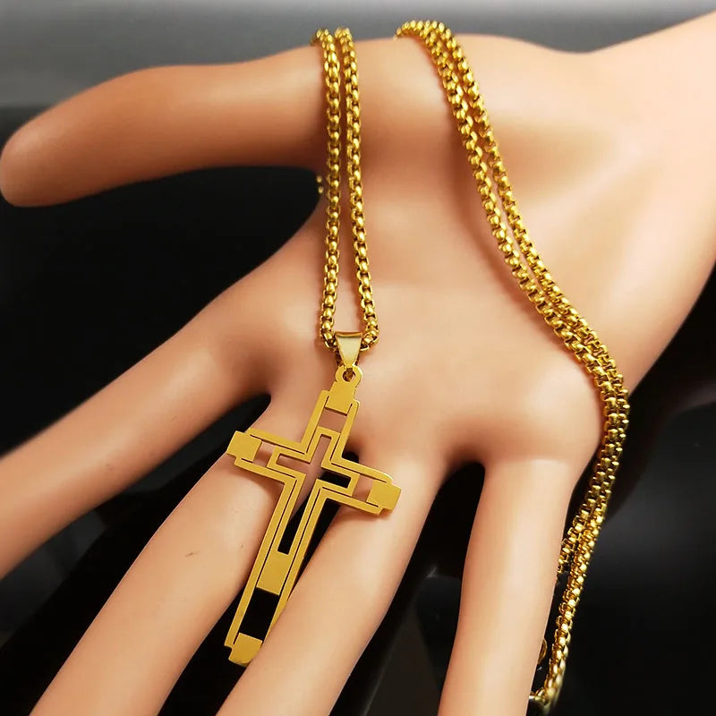 Steel Cross Choker – Colar Unissex.