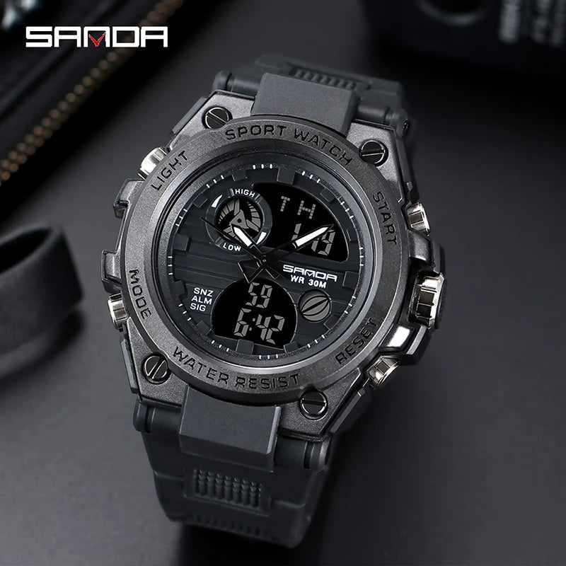 SANDA Shockproof Watch – Relógio Masculino.