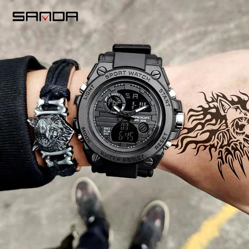 SANDA Shockproof Watch – Relógio Masculino.