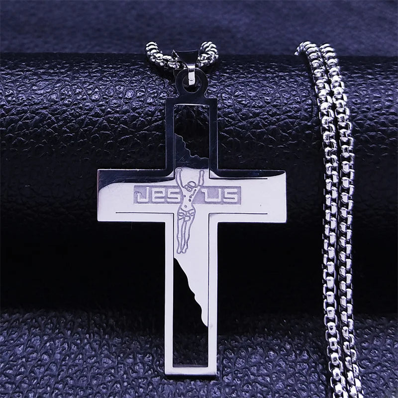 Steel Cross Choker – Colar Unissex.