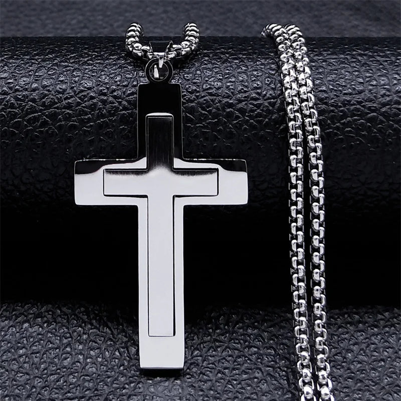 Steel Cross Choker – Colar Unissex.